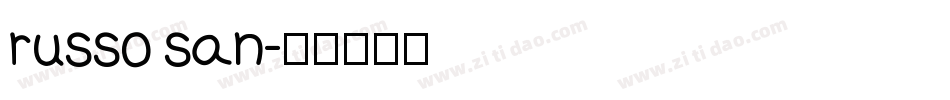russo san字体转换